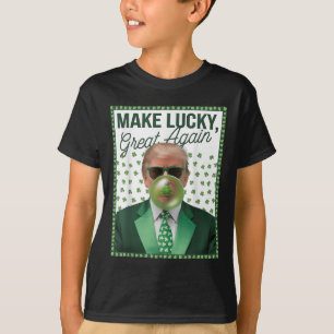 Trump Blowing Bubble Gum St. Patricks Day Funny T-Shirt