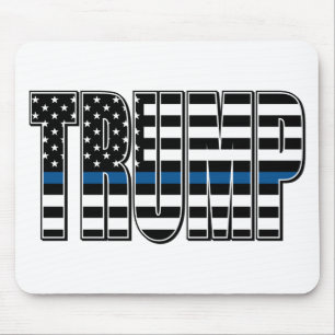 Trump-Blue-Line Police Flag Mouse Pad