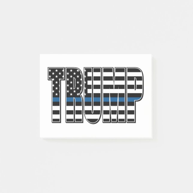 Trump-Blue-Line Police Flag Post-it Notes (Front)