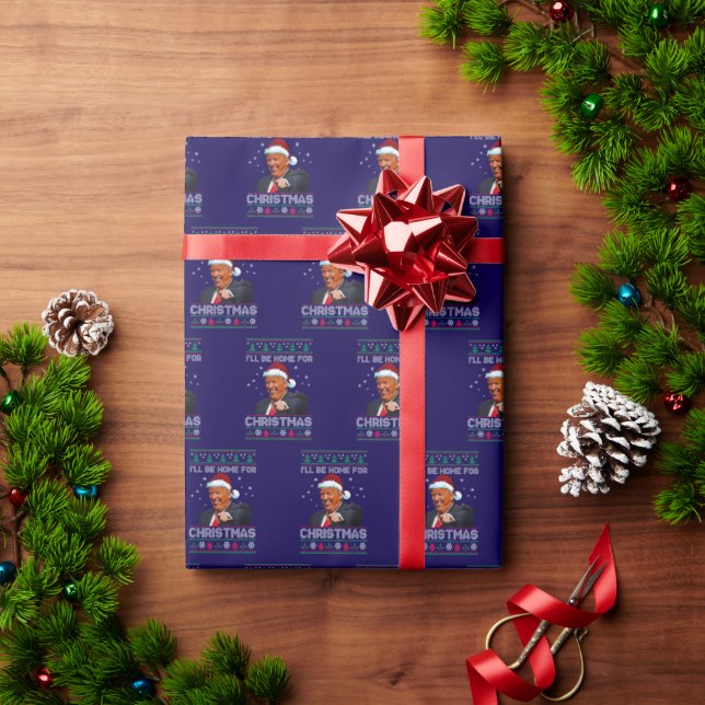 Trump Blue Wrapping Paper (Holiday Gift)