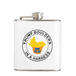 Trump Boulders In A Harness Hip Flask