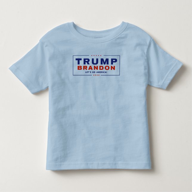 Trump Brandon 2024™ Election Blue Toddler T-Shirt (Front)
