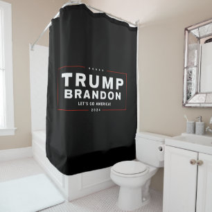 Trump Brandon 2024™ Election Shower Curtain White