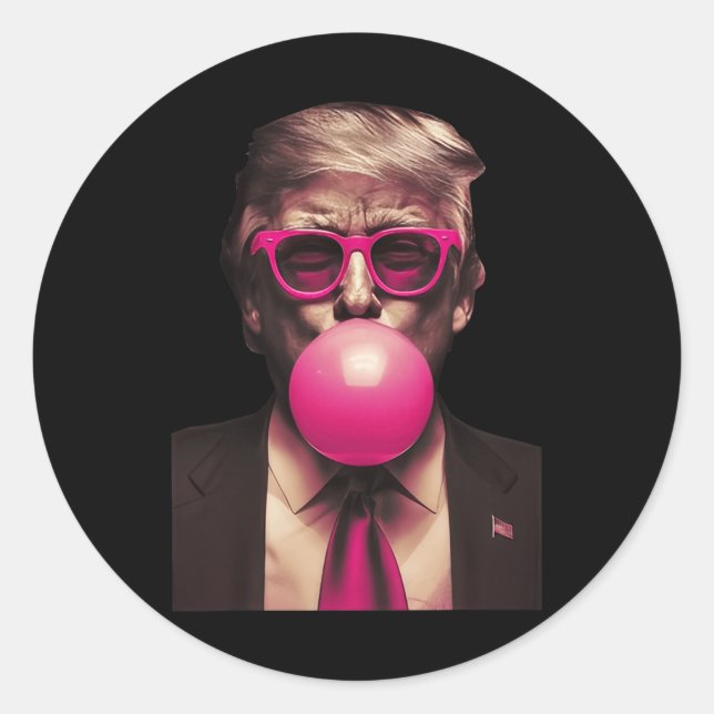 Trump Bubble Gum  Classic Round Sticker (Front)