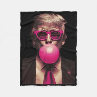 Trump Bubble Gum Fleece Blanket