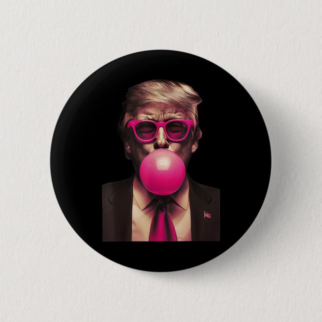 Trump Bubble Gum Funny 1  6 Cm Round Badge (Front)