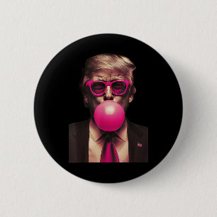Trump Bubble Gum Funny 6 Cm Round Badge