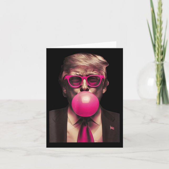 Trump Bubble Gum Funny  Card (Front)