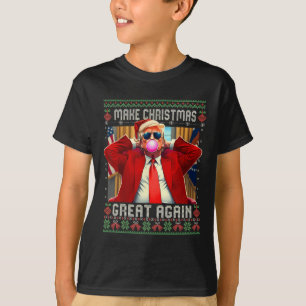 Trump Bubble Gum Make Christmas Great Again Ugly S T-Shirt