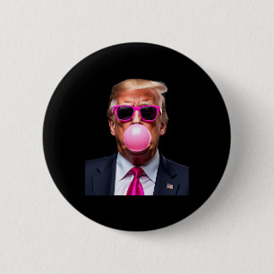 Trump Bubble Gum Pink  6 Cm Round Badge