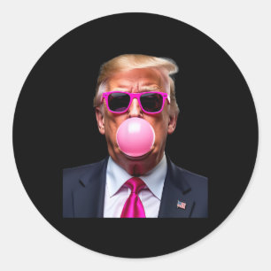Trump Bubble Gum Pink Classic Round Sticker