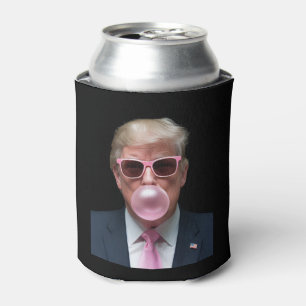 Trump Bubble Gum Pink Funny USA President Can Cooler