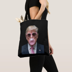 Trump Bubble Gum Pink Funny USA President Tote Bag