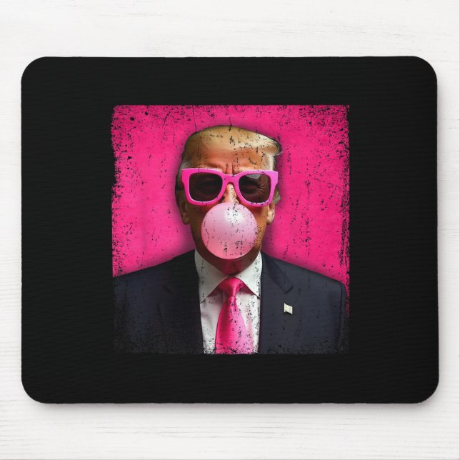 Trump Bubble Gum Pink Sungles Funny _1  Mouse Pad (Front)