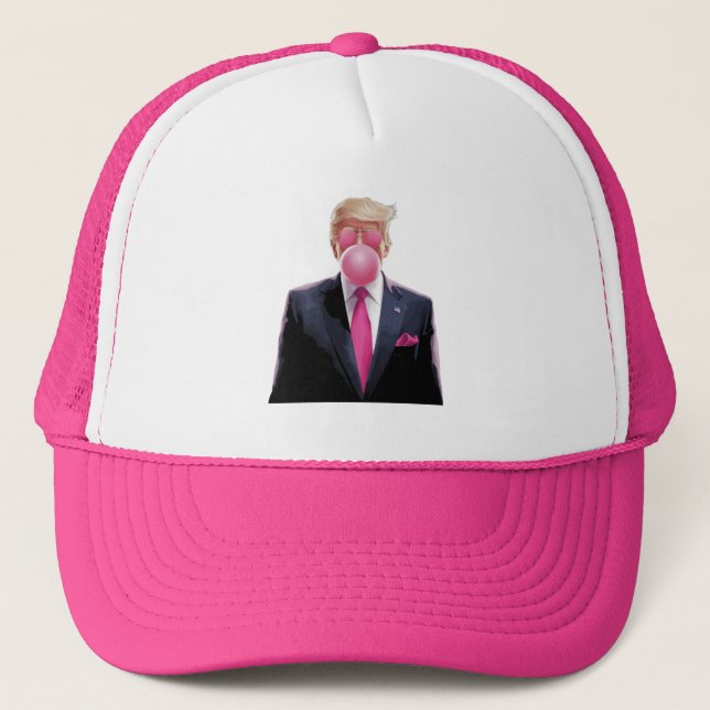 Trump Bubble Gum Trucker Hat (Front)