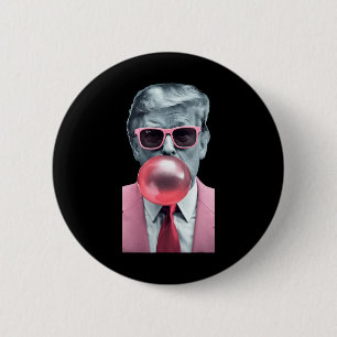 Trump Bubble Gum Yum 1  6 Cm Round Badge