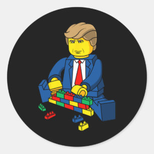 Trump Build A Wall T Shirt  Classic Round Sticker