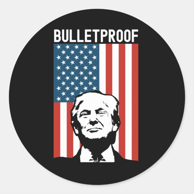 Trump Bulletproof - Donald Trump Ination Attempt 7 Classic Round Sticker (Front)