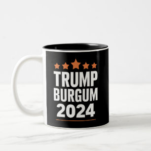 Trump Burgum for President 2024 USA Election Two-Tone Coffee Mug