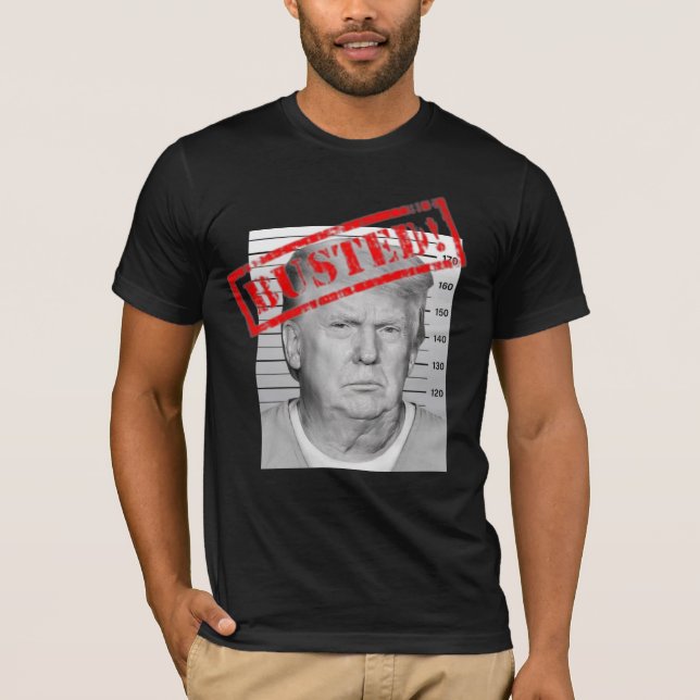 Trump Busted T-Shirt (Black) (Front)