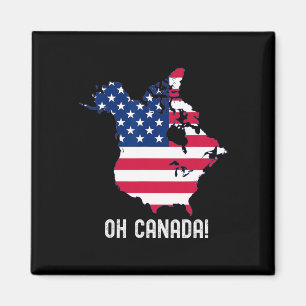 Trump Canada Usa 51st State Map American Flag  Magnet
