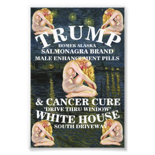TRUMP CANCER VD STD RFK CANCER CURE DRIVE WINDOW PHOTO PRINT