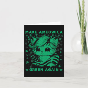 Trump Cat Kitten Make Ameowica Green Again Usa Card