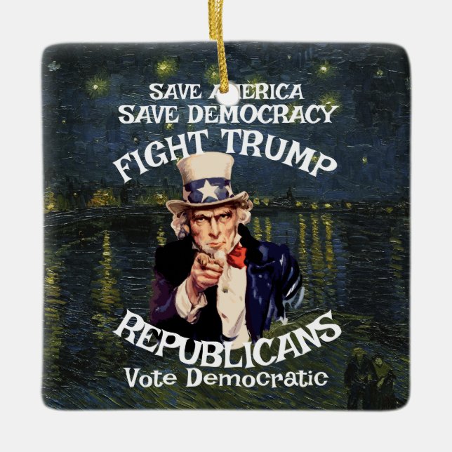 Trump Ceramic Ornament (Front)
