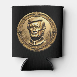 TRUMP CGI Collectable Gold Art-Coin Doubloon Can Cooler