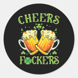 Trump Cheers Ers St Patricks Day Irish Drinking Classic Round Sticker