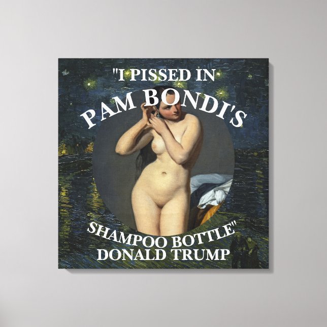 Trump Cheeseburger Jesus Republican Party Putin WH Canvas Print (Front)