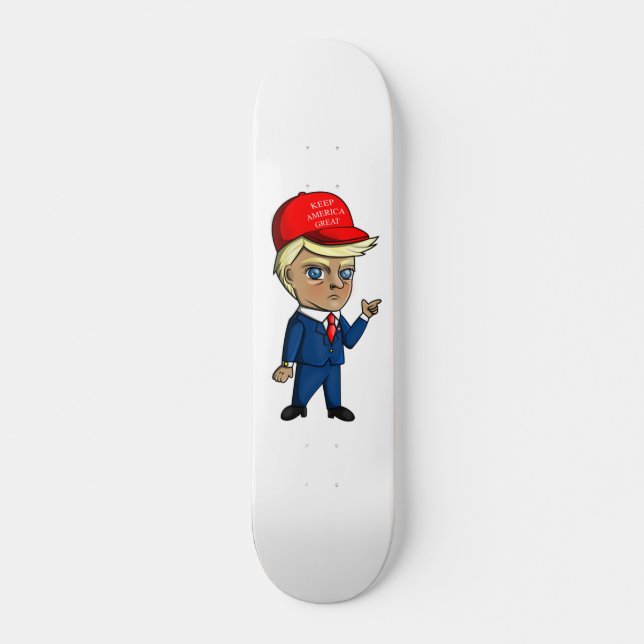 Trump chibi skateboard (Front)