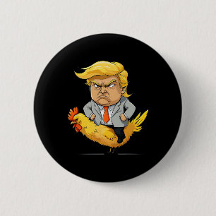 Trump Chicken Jockey Satire - Funny Political Humo 6 Cm Round Badge