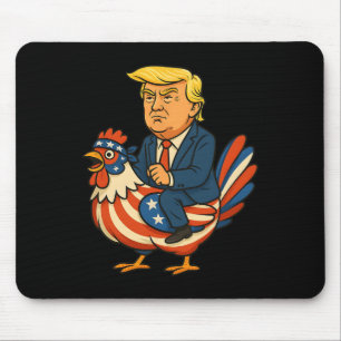 Trump Chicken Jockey Satire - Funny Political Humo Mouse Pad