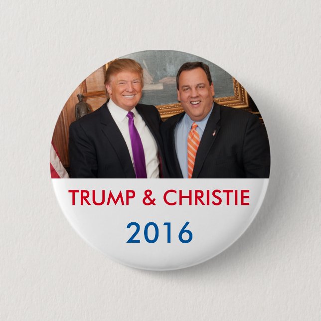 Trump & Christie 2016 Button (Front)