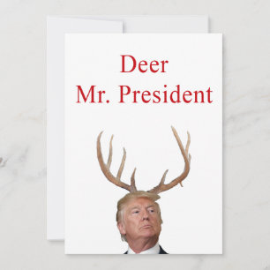 Trump Christmas: Deer Mr. President Holiday Card