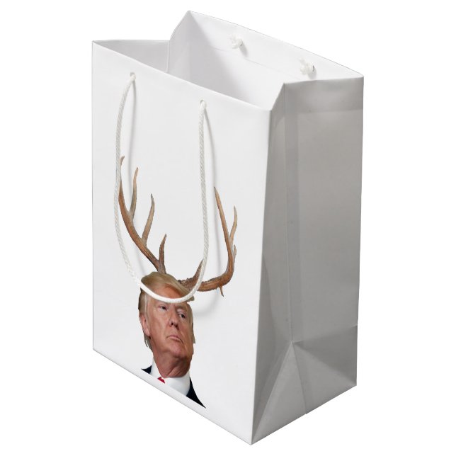 Trump Christmas: Deer Mr. President Medium Gift Bag (Back Angled)