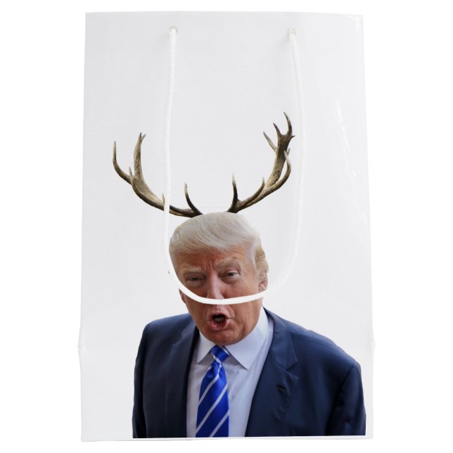 Trump Christmas: Deer Mr. President Medium Gift Bag (Back)