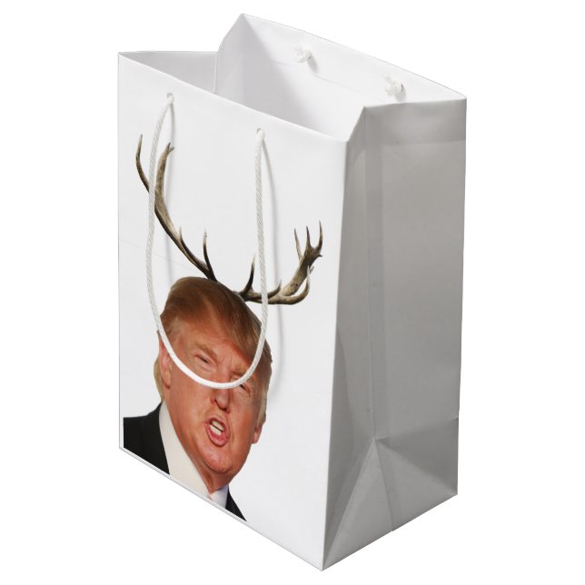 Trump Christmas: Deer Mr. President Medium Gift Bag (Back Angled)