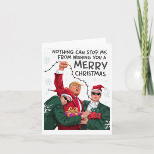Trump Christmas Funny Wish You A Merry Christmas  Card
