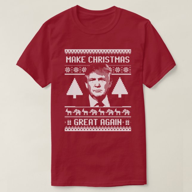 Trump Christmas - Make Christmas Great Again T-Shirt (Design Front)