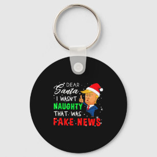 Trump Christmas Pajamas Shirt Dear Santa Key Ring