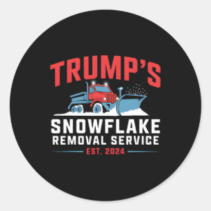 Trump Christmas Snowflake Removal Service 2  Classic Round Sticker