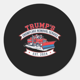 Trump Christmas Snowflake Removal Service 3  Classic Round Sticker