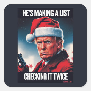 Trump Christmas Sticker Funny Political