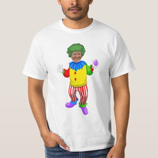 Trump Clown Funny Green Hair Value Budget Fab T-Shirt (Front)