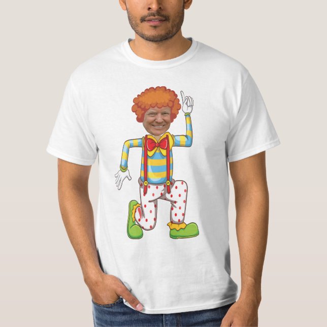 Trump Clown Funny Orange Hair Value Budget Fab  T-Shirt (Front)