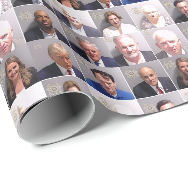 Trump Co-Defendant Mugshots Wrapping Paper (Roll Corner)