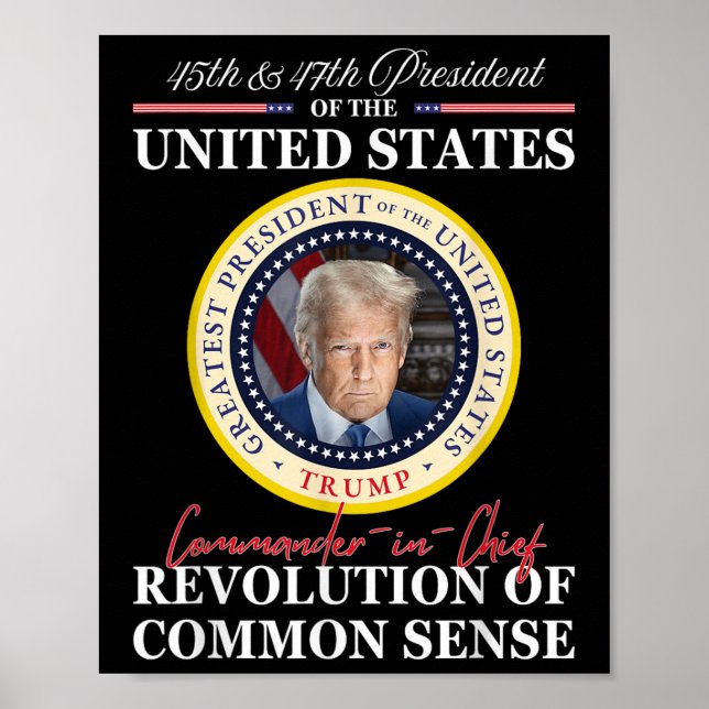 Trump Commander-in-chief 45 47 Revolution Of Poster (Front)