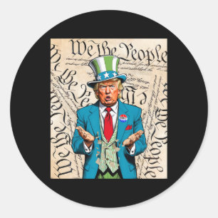 Trump Constitution Of The Usa Needs To Be Reread 1 Classic Round Sticker
